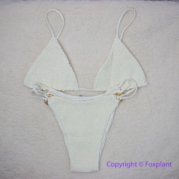 New Set! Free People x Aila Blue white bikini, size XL - Picture 2 of 12